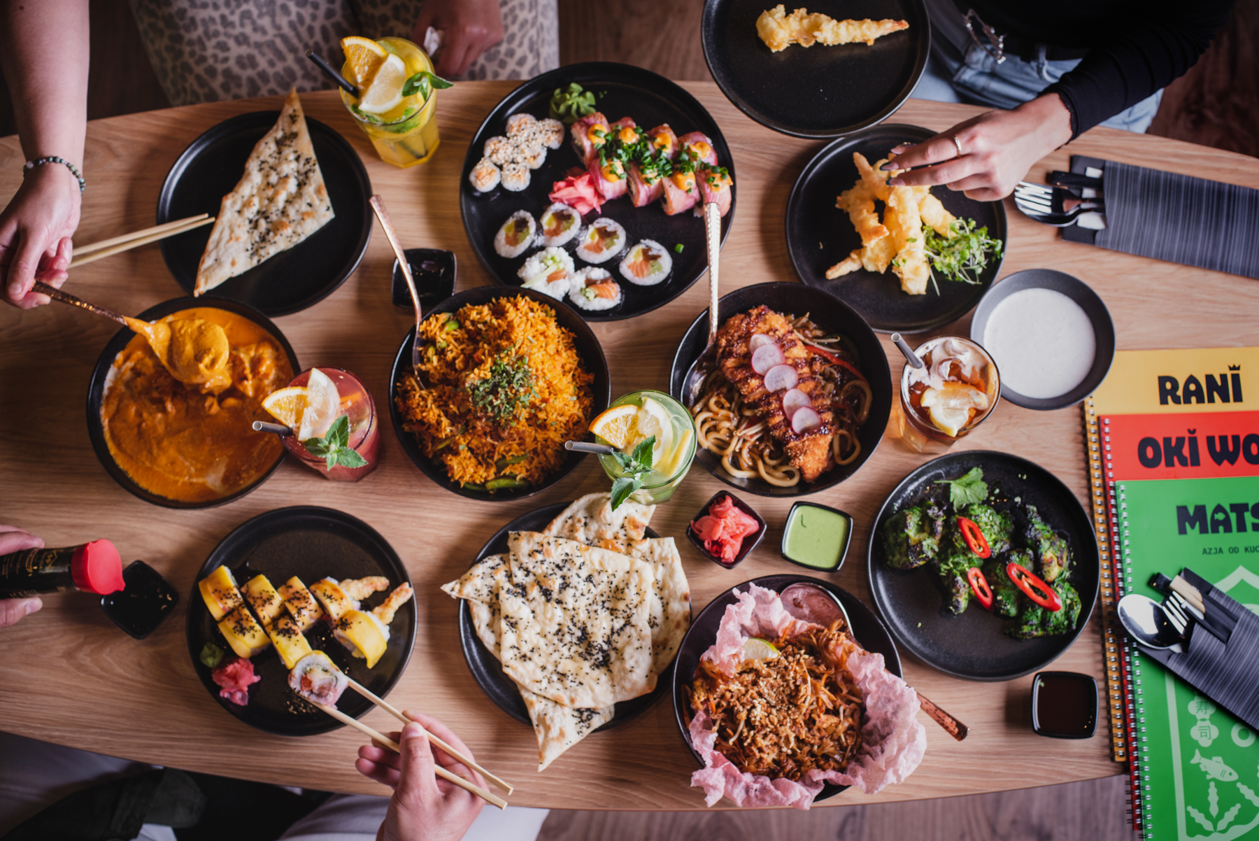 People enjoying a meal together